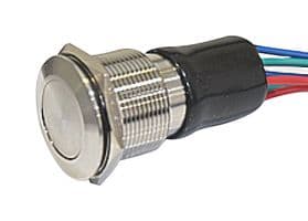 MPPK-22Z13FEY4SS-ANYN - MULTICOMP PRO - MPPK-22Z13FEY4SS-ANYN - Vandal Resistant Switch, Ring Illumination, 22 mm, SPDT, Maintained, Round Flat, Natural