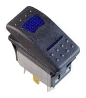 MPX5-184ENN-1ABD-5UN-S - MULTICOMP PRO - MPX5-184ENN-1ABD-5UN-S - Rocker Switch, 12VDC LED, IP67, On-(Off), SPST-NC, Illuminated, Panel, Snap-In, Black