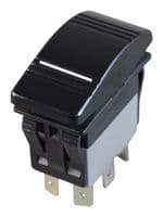 MPX5-214CNN-1AB4-2AN-S - MULTICOMP PRO - MPX5-214CNN-1AB4-2AN-S - Rocker Switch, 12VDC LED, IP67, On-Off, DPST-NO, Illuminated, Panel, Snap-In, Black