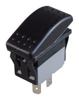 MPX5-254BNN-NABA-1NN-S - MULTICOMP PRO - MPX5-254BNN-NABA-1NN-S - Rocker Switch, IP67, (On)-On, DPDT, Non Illuminated, Panel, Snap-In, Black