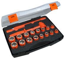 03095 - INSULATED TOOLS LTD - 03095 - Socket Set, 1/2" Drive, 19 Pieces