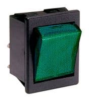 C1553ALFAA - BULGIN / PARTNER STOCK - C1553ALFAA - Rocker Switch, On-Off, DPST, Illuminated, Panel Mount, Black, 1550 Series