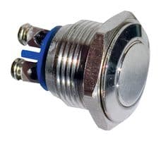 MP0042/1 - BULGIN / PARTNER STOCK - MP0042/1 - Vandal Resistant Switch, 16.2 mm, SPST-NO, Momentary, Round Flush, Natural