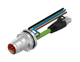 57-22006 - AMPHENOL CONEC - 57-22006 - Circular Cable Assembly, 5P+4S, Circular Receptacle to RJ45 Plug, 9 Ways, 19.7 ", 500 mm