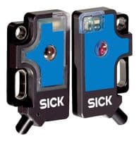 WS/WE2F-E010S04 - SICK - WS/WE2F-E010S04 - Photo Sensor, 500 mm, NPN, Through Beam, 12 to 24 VDC, Cable with Connector, W2 Series