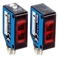 WS/WE100-2N3439 - SICK - WS/WE100-2N3439 - Photoelectric Sensor, 33 m, NPN, Through Beam, 3 Pin M8 Connector, 10 to 30 VDC, W100-2 Series