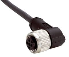 DOL-1204W02MC75KM0 - SICK - DOL-1204W02MC75KM0 - Sensor Cable, Black, 90° M12 Receptacle, Free End, 4 Positions, 2 m, 6.6 ft
