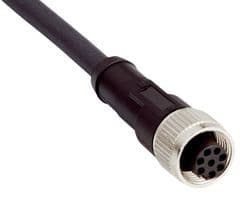 DOL-1208-G05MF - SICK - DOL-1208-G05MF - Sensor Cable, Black, M12 Receptacle, Free End, 8 Positions, 5 m, 16.4 ft