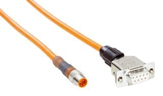 DSL-8D04G02M025KM1 - SICK - DSL-8D04G02M025KM1 - Sensor Cable, 9Pos/4Pos, Black, D-Sub Receptacle, M8 Plug, 2 m, 6.6 ft