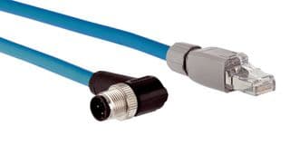 SSL-2J04-F30MZ - SICK - SSL-2J04-F30MZ - Sensor Cable, D Coded, RJ45 Plug, 90° M12 Plug, 4 Positions, 30 m, 98.4 ft