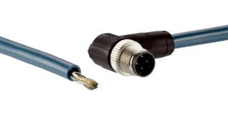 STL-1204-W05ME90 - SICK - STL-1204-W05ME90 - Sensor Cable, D Coded, M12 Plug, Free End, 4 Positions, 5 m, 16.4 ft