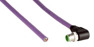 STL-1205-W05MQ - SICK - STL-1205-W05MQ - Sensor Cable, B Coded, Black, M12 Plug, Free End, 5 Positions, 5 m, 16.4 ft