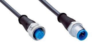 YF2A15-015UB5M2A15 - SICK - YF2A15-015UB5M2A15 - Sensor Cable, A Coded, Black, M12 Receptacle, M12 Plug, 5 Positions, 1.5 m, 4.9 ft