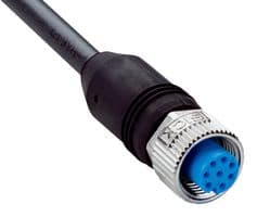 YF2A18-010UA5XLEAX - SICK - YF2A18-010UA5XLEAX - Sensor Cable, A Coded, Black, M12 Receptacle, Free End, 8 Positions, 1 m, 3.3 ft
