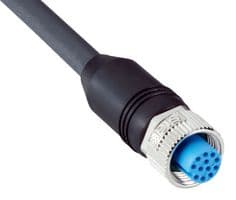 YF2A1B-050UD1XLEAX - SICK - YF2A1B-050UD1XLEAX - Sensor Cable, A Coded, Black, M12 Receptacle, Free End, 12 Positions, 5 m, 16.4 ft
