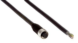 YF2A68-020XXXXLEAX - SICK - YF2A68-020XXXXLEAX - Sensor Cable, Black, M12 Receptacle, Free End, 8 Positions, 2 m, 6.6 ft