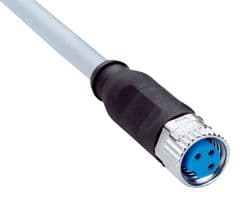 YF8U13-100VA1XLEAX - SICK - YF8U13-100VA1XLEAX - Sensor Cable, A Coded, Grey, M8 Receptacle, Free End, 3 Positions, 10 m, 32.8 ft