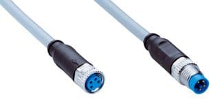 YF8U14-010VA3M8U14 - SICK - YF8U14-010VA3M8U14 - Sensor Cable, A Coded, Grey, M8 Receptacle, M8 Plug, 4 Positions, 1 m, 3.3 ft