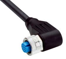 YG2A1B-100UD1XLEAX - SICK - YG2A1B-100UD1XLEAX - Sensor Cable, A Coded, Black, 90° M12 Receptacle, Free End, 12 Positions, 10 m, 32.8 ft