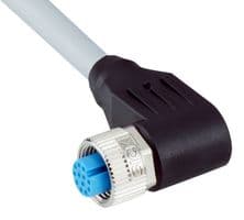 YG2A1B-100VH1XLEAX - SICK - YG2A1B-100VH1XLEAX - Sensor Cable, A Coded, Black, 90° M12 Receptacle, Free End, 12 Positions, 10 m, 32.8 ft