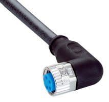 YG8U14-020UA3XLEAX - SICK - YG8U14-020UA3XLEAX - Sensor Cable, A Coded, Black, 90° M8 Receptacle, Free End, 4 Positions, 2 m, 6.6 ft