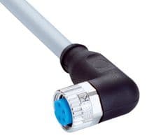 YG8U14-020VA3XLEAX - SICK - YG8U14-020VA3XLEAX - Sensor Cable, A Coded, Black, 90° M8 Receptacle, Free End, 4 Positions, 2 m, 6.6 ft