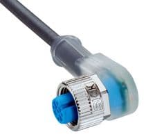 YI2A14-020UB3XLEAX - SICK - YI2A14-020UB3XLEAX - Sensor Cable, A Coded, Black, 90° M12 Receptacle, Free End, 4 Positions, 2 m, 6.6 ft