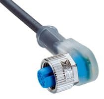 YI2A15-030UB5XLEAX - SICK - YI2A15-030UB5XLEAX - Sensor Cable, A Coded, Black, 90° M12 Receptacle, Free End, 5 Positions, 3 m, 9.8 ft