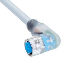 YI8U14-100VA3XLEAX - SICK - YI8U14-100VA3XLEAX - Sensor Cable, A Coded, Grey, 90° M8 Receptacle, Free End, 4 Positions, 10 m, 32.8 ft