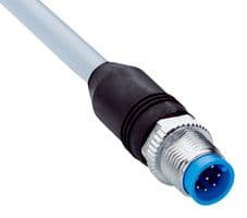 YM2A28-020VA6XLEAX - SICK - YM2A28-020VA6XLEAX - Sensor Cable, A Coded, Grey, M12 Plug, Free End, 8 Positions, 2 m, 6.6 ft