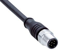 YM2A28-200UA7XLEAX - SICK - YM2A28-200UA7XLEAX - Sensor Cable, Black, M12 Plug, Free End, 8 Positions, 20 m, 65.6 ft