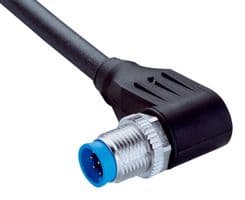 YN2A28-100UA6XLEAX - SICK - YN2A28-100UA6XLEAX - Sensor Cable, A Coded, Black, 90° M12 Plug, Free End, 8 Positions, 10 m, 32.8 ft