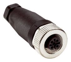 DOS-1204-G - SICK - DOS-1204-G - Sensor Connector, M12, Female, 4 Positions, Screw Socket, Straight Cable Mount