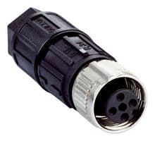DOS-1204-GQU6 - SICK - DOS-1204-GQU6 - Sensor Connector, M12, Female, 4 Positions, Crimp Socket, Straight Cable Mount