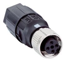 DOS-1204-GQU8 - SICK - DOS-1204-GQU8 - Sensor Connector, M12, Female, 4 Positions, Crimp Socket, Straight Cable Mount