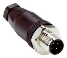 STE-1204-GN - SICK - STE-1204-GN - Sensor Connector, M12, Male, 4 Positions, Screw Pin, Straight Cable Mount