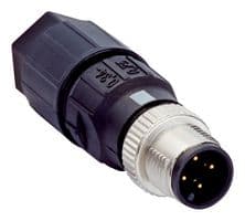 STE-1204-GQU8 - SICK - STE-1204-GQU8 - Sensor Connector, M12, Male, 4 Positions, IDC / IDT Pin, Straight Cable Mount