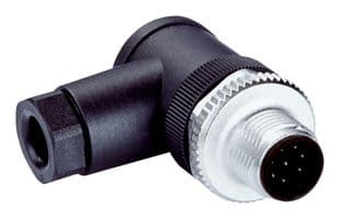STE-1208-W - SICK - STE-1208-W - Sensor Connector, M12, Male, 8 Positions, Screw Pin, Right Angle Cable Mount