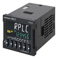 H5CC-L8ED - OMRON INDUSTRIAL AUTOMATION - H5CC-L8ED - Digital Timer, Multifunction, 0.001 s to 999999 h, 10 Ranges, 6 Digit, 5A, 24VAC, H5CC Series