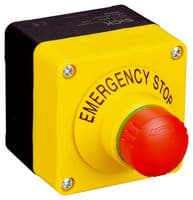 ES21-SA13H1 - SICK - ES21-SA13H1 - Safety Command Device, Emergency Stop Pushbutton, 2 NC, 1 NO, 2 x M20 Cable Gland, Surface Mount