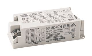 XLC-25-H-N - MEAN WELL - XLC-25-H-N - LED Driver, IO Adj W/NFC, LED Lighting, 25 W, 54 V, 1.05 A, Constant Power, 110 V