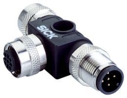 DSC-1205T000025KM0 - SICK - DSC-1205T000025KM0 - Sensor Splitter, T-Style, Cable Mount, 5 Pin M12 Connector Plug, 2 x 5 Pin M12 Connector Receptacle