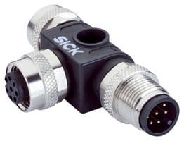 DSC-1208T000025KM0 - SICK - DSC-1208T000025KM0 - Sensor Splitter, T-Style, Cable Mount, 8 Pin M12 Connector Plug, 2 x 8 Pin M12 Connector Receptacle