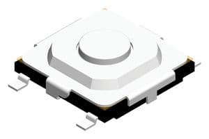 MPTME-533-Q-T/R - MULTICOMP PRO - MPTME-533-Q-T/R - Tactile Switch, SPST-NO, Top Actuated, Surface Mount, Round Button, 160 gf, 50mA at 12VDC