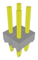 PHT-102-01-L-D - SAMTEC - PHT-102-01-L-D - Pin Header, Board-to-Board, 2.54 mm, 2 Rows, 4 Contacts, Press Fit, PHT Series
