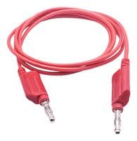 BU-2020SR-A-12-2 - MUELLER ELECTRIC - BU-2020SR-A-12-2 - Banana Test Lead, 4mm Banana Plug, Stackable, 4mm Banana Plug, Stackable, 12 ", 305 mm, Red, 19 A