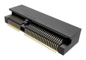 MDT420E01411 - AMPHENOL COMMUNICATIONS SOLUTIONS - MDT420E01411 - Card Edge Connector, Dual Side, 0.8 mm, 67 Contacts, Surface Mount, Right Angle