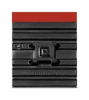 151-02219 FMB4APT-A-PA66HS-BK - HELLERMANNTYTON - 151-02219 FMB4APT-A-PA66HS-BK - Cable Tie Mount, Adhesive, Black, Nylon 6.6 HS (Polyamide 6.6 HS) (Heat Stabilised), 28 mm, 28 mm