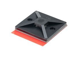 151-02245 MB4APT-A-PA66-BK - HELLERMANNTYTON - 151-02245 MB4APT-A-PA66-BK - Cable Tie Mount, Adhesive, 4 mm, Black, Nylon 6.6 (Polyamide 6.6), 28 mm, 28 mm