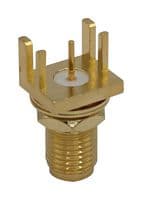 BU-1420701873 - MUELLER ELECTRIC - BU-1420701873 - RF / Coaxial Connector, SMA Coaxial, Straight Jack, Board Edge / End Launch, 50 ohm, Brass